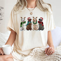 Reindeer Antlers Dog T-Shirt, Christmas Labrador T-Shirt, Holiday Lights Dog Shirt, Christmas Pet Graphic Tee, Dog Lover Present T-Shirt