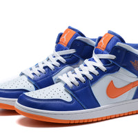 Sneakers, Blue Orange Colorway, Lace Up Design, Casual Gift for Sneaker Fans