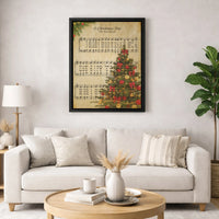 Christmas Sheet Music Wall Art, O Tannenbaum Canvas Print, Vintage Song Canvas Print, Xmas Music Lover Canvas Art, Holiday Wall Decor Present