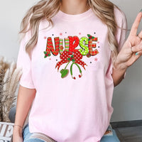 Festive Healthcare Medical Tee, Plaid Stethoscope Christmas Nurse T-Shirt, Adorable RN Nursing Student T-Shirt, Holiday Hospital Graphic Shirt