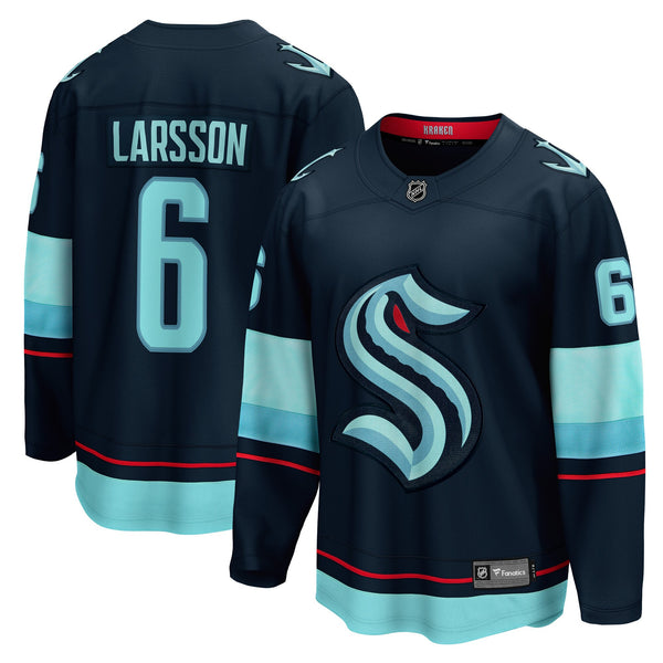 Seattle Kraken Adam Larsson Deep Sea Blue Home Breakaway Player Jersey