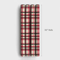 Red and Green Tartan Gift Wrap, Christmas Plaid Gift Wrapping Paper, Traditional Holiday Gift Wrapping Paper, Classic Winter Present Wrap