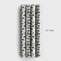 Watercolor Forest Gift Wrap, Camping Santa Wrapping Paper, Pine Tree Christmas Wrapping Paper, Outdoor Holiday Gift Wrap
