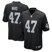 Las Vegas Raiders Alex Ward Black Team Game Jersey