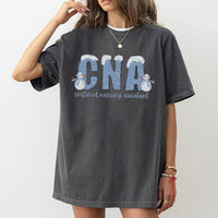 Certified Nursing Assistant Holiday Graphic Tee, CNA Christmas Snowman T-Shirt, Winter Hospital Nurse Shirt, Adorable Medical Assistant Present