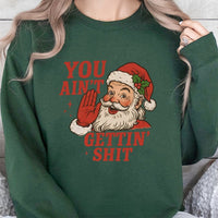 Retro Naughty List Santa Sweatshirt, Humorous Santa Christmas Sweatshirt, Vintage Santa Crewneck Sweatshirt, Humorous Holiday Xmas Sweater Present