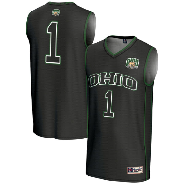 #1 Ohio Bobcats Lightweight Basketball Jersey - Black