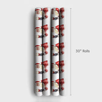 Humorous Red Wine Holiday Gift Wrap, Santa Toasting Wine Wrapping Paper, Drinking Santa Claus Wrapping Paper, Adult Christmas Wrapping Paper