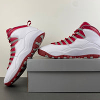 Retro High Top Sneakers, White Red Gray Colorway, Lace Up Design, Casual Gift for Sneaker Fans