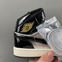 Mid Top Sneakers, Black Silver Gold Colorway, Lace Up Design, Casual Gift for Sneaker Fans