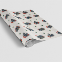 Santa Hat Dog Gift Wrap, Great Dane Christmas Wrapping Paper, Festive Puppy Present Wrap, Holiday Gentle Giant Dog Lover Present Packaging Roll
