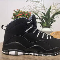 High Top Sneakers, Black Colorway, Lace Up Design, Casual Gift for Sneaker Fans