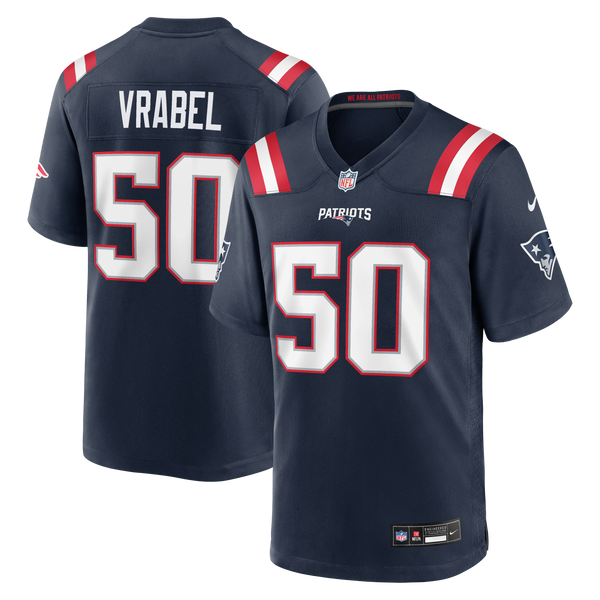 New England Patriots Mike Vrabel Navy Game Retired Player Jersey