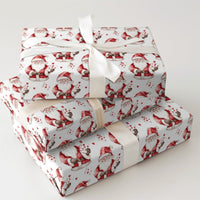 Poker Christmas Gift Wrap, Playing Card Santa Wrapping Paper, Watercolor Santa Claus Wrapping Paper, Card Player Holiday Gift Wrap Roll