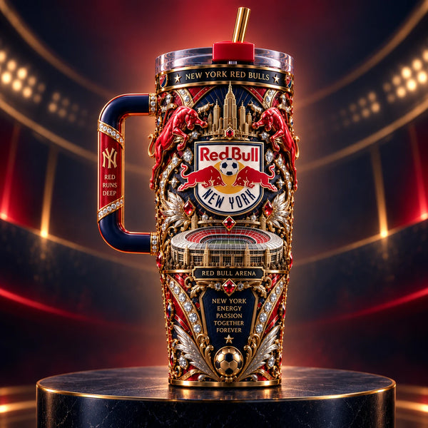 RBNY Red Runs Deep - Crest, Arena and Gold Ornament Tumbler - main