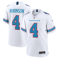 Tennessee Titans Wan'Dale Robinson White Game Jersey