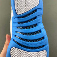 Retro Low Top Sneakers, University Blue White Colorway, Lace Up Design, Casual Gift for Sneaker Fans
