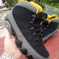 Low Top Sneakers, Carbon Gray Yellow Colorway, Casual Gift for Sneaker Fans
