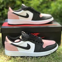 Low Top Sneakers, Black Pink Colorway, Lace Up Design, Casual Gift for Sneaker Fans