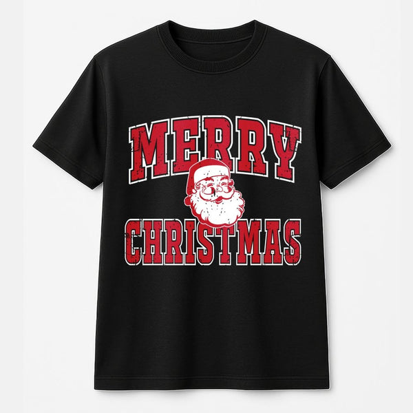 Retro Vintage Santa Graphic Tee, Merry Christmas Santa T-Shirt, Festive Holiday Season T-Shirt, Adorable Vintage Santa Christ