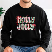 Preppy Christmas Sweatshirt, Holly Jolly Sweatshirt, Retro Holiday Sweatshirt, Adorable Christmas Crewneck, Winter Pullover, Xmas Present for Her