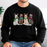 Festive Dog Antlers Crewneck, Christmas Labrador Sweatshirt, Holiday Labrador Sweater, Reindeer Dog Graphic Pullover, Dog Lover Xmas Present