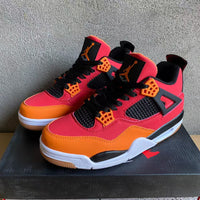 Mid Top Sneakers, Red Orange Colorway, Lace Up Design, Casual Gift for Sneaker Fans