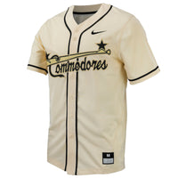Natural Vanderbilt Commodores Replica Full-Button Baseball Jersey