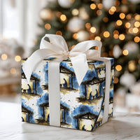 Holy Family Holiday Gift Wrap, Nativity Scene Christmas Wrapping Paper, Watercolor Religious Wrapping Paper, Christian Present Paper Roll
