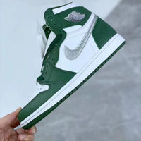 Low Top Sneakers, White Green Colorway, Lace Up Design, Casual Gift for Sneaker Fans