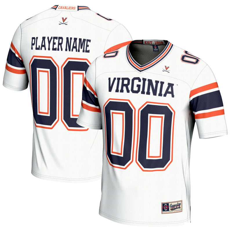 Virginia Cavaliers NIL Pick-A-Player Football Jersey - White