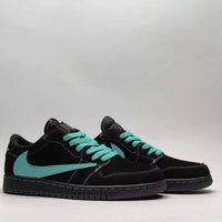Low Top Sneakers, Black Teal Colorway, Reverse Hook Design, Lace Up Design, Casual Gift for Sneaker Fans