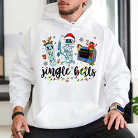 Adorable Medical Equipment Holiday Sweatshirt, Nurse Christmas Hoodie, Festive RN Pullover, Nursing Student Hooded Sweater, Hospital Staff Present