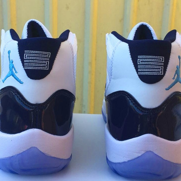 Sneakers, White Blue Colorway, Lace Up Design, Casual Gift for Sneaker Fans