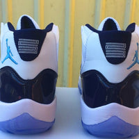 Sneakers, White Blue Colorway, Lace Up Design, Casual Gift for Sneaker Fans