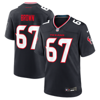 Houston Texans Evan Brown Navy Team Game Jersey