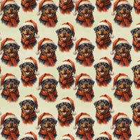 Festive Dog Holiday Gift Wrap, Rottweiler Christmas Wrapping Paper, Rottweiler Puppy Present Paper, Dog Lover Xmas Wrapping Paper