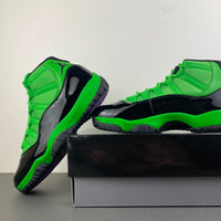 Low Top Sneakers, Black Green Colorway, Patent Leather Footwear, Lace Up Design, Casual Gift for Sneaker Fans