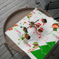 Adorable Holiday Character Gift Wrap, Christmas Elf Wrapping Paper, Retro Santa Helper Gift Wrapping Paper, Festive Kids Xmas Paper Roll