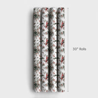Red Dirt Bike Holiday Gift Wrap, Motocross Christmas Wrapping Paper, Watercolor Motorcycle Wrapping Paper, Winter Biker Xmas Gift Wrap