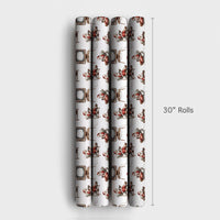 Vintage TV Video Game Gift Wrap, Retro Gamer Santa Wrapping Paper, Gamer Christmas Wrapping Paper, Nostalgic Gaming Paper Roll