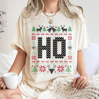 Ugly Christmas Graphic T-Shirt, Humorous Ho Ho Ho Christmas T-Shirt, Matching Holiday T-Shirt, Humorous Xmas Party Shirt, Festive Xmas Present