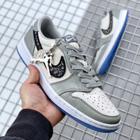 Low Top Sneakers, Gray White Colorway, Lace Up Design, Casual Gift for Sneaker Fans