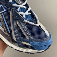Low Top Sneakers, Blue Colorway, Lace Up Design, Casual Gift for Sneaker Fans