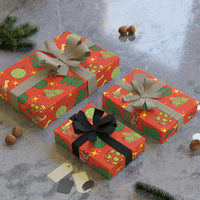 Reindeer Cactus Gift Wrap, Southwestern Christmas Wrapping Paper, Holiday Poinsettia Gift Wrapping Paper, Western Xmas Present Roll