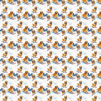 Winter Dog Ski Gift Wrap, Skiing Golden Retriever Wrapping Paper, Snowy Golden Glide Wrapping Paper, Christmas Holiday Dog Wrapping Paper