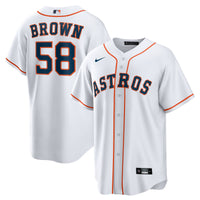 Houston Astros Hunter Brown White Home Replica Jersey