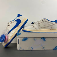 Low Top Sneakers, Blue White Colorway, Reverse Hook Design, Lace Up Design, Casual Gift for Sneaker Fans