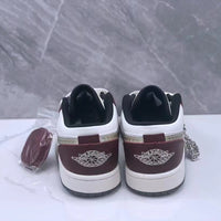 Low Top Sneakers, Brown White Colorway, Lace Up Design, Casual Gift for Sneaker Fans