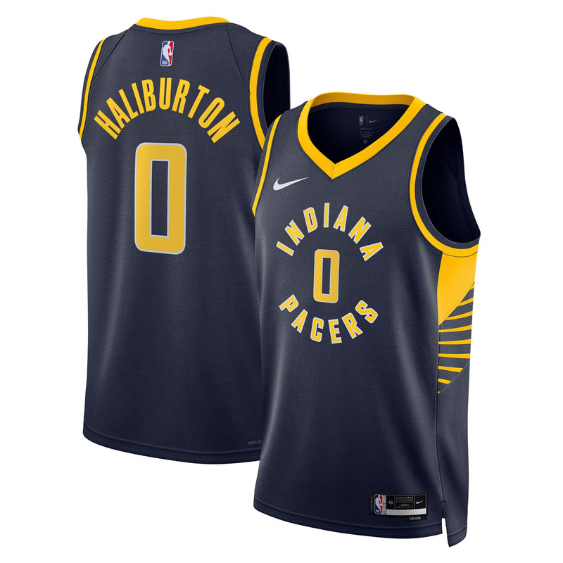 Indiana Pacers Icon Edition Swingman Jersey - Navy - Tyrese Haliburton